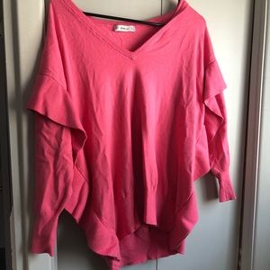 Pink Frill Sweater